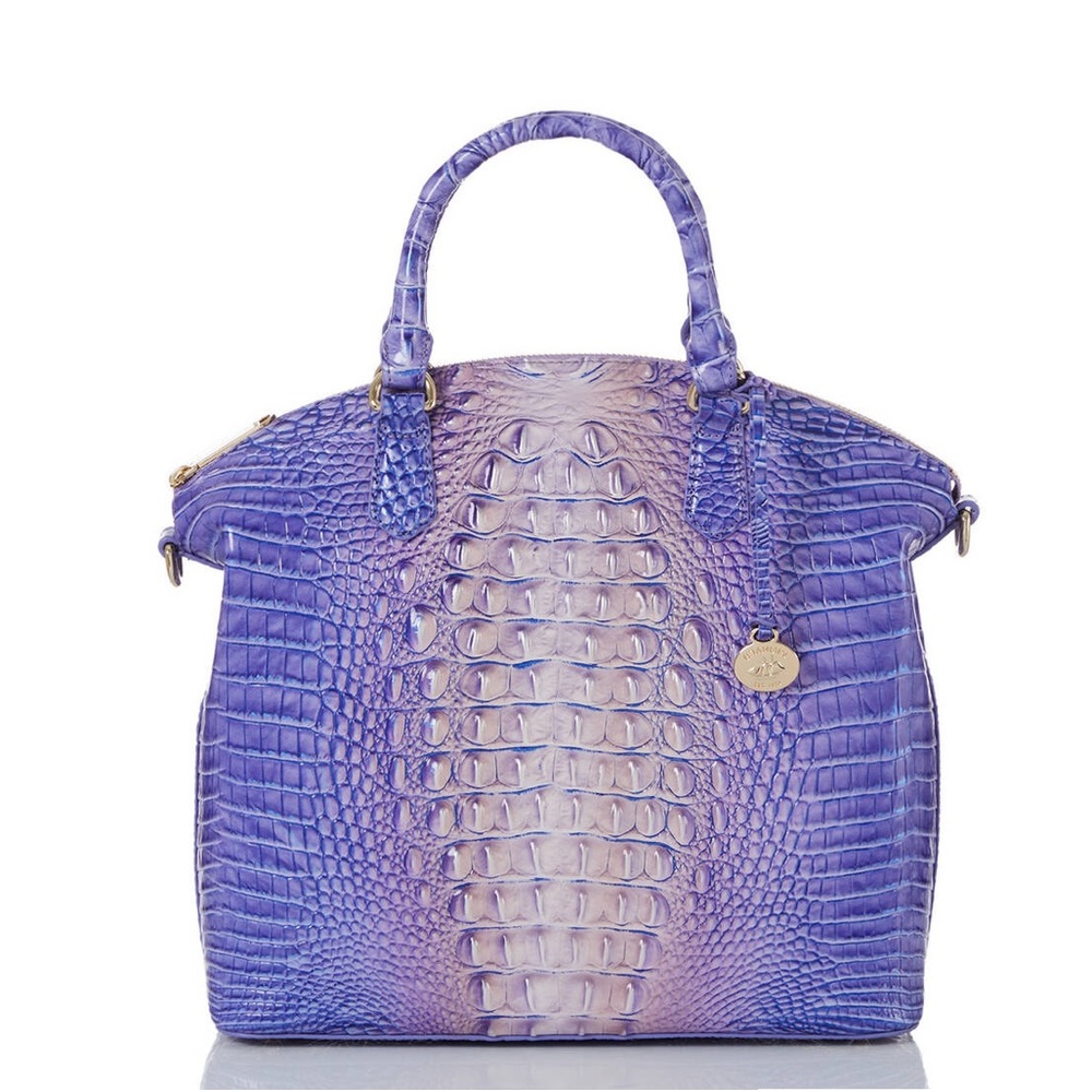 Brahmin Large Duxbury Very Peri Ombré Melbourne Leather Satchel
